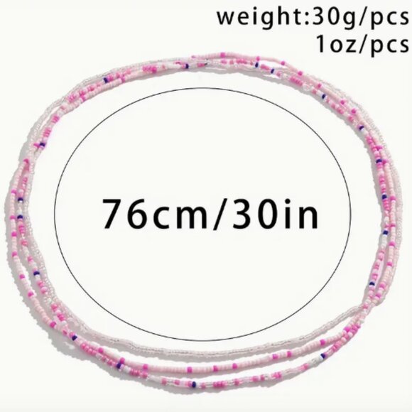 Beaded 3pc Layered Waist Body Jewelry - Picture 7 of 8